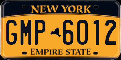 NY license plate GMP6012