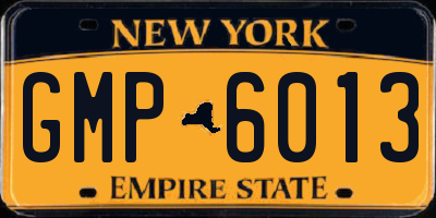 NY license plate GMP6013