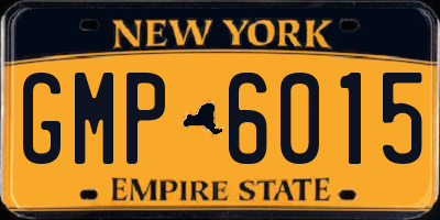 NY license plate GMP6015
