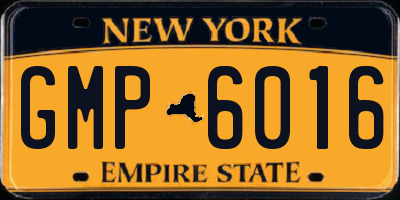 NY license plate GMP6016
