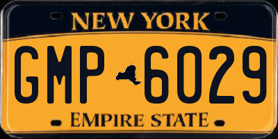 NY license plate GMP6029