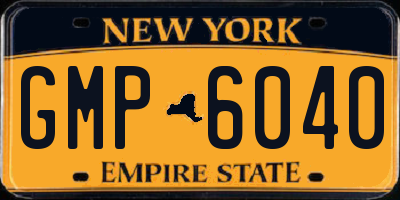 NY license plate GMP6040
