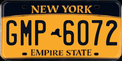 NY license plate GMP6072