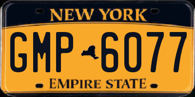 NY license plate GMP6077
