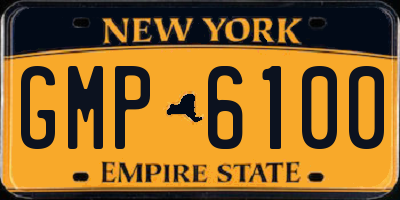 NY license plate GMP6100