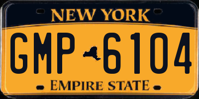 NY license plate GMP6104