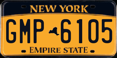NY license plate GMP6105