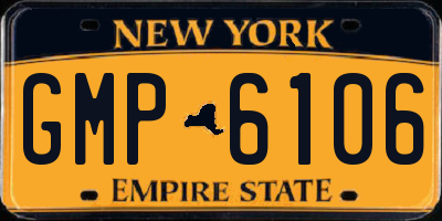NY license plate GMP6106