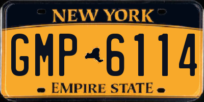NY license plate GMP6114