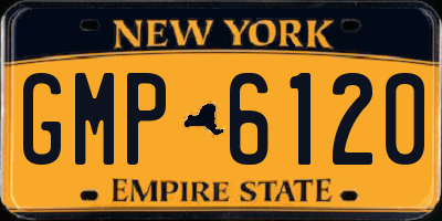 NY license plate GMP6120