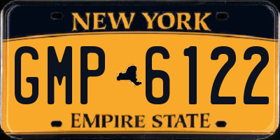 NY license plate GMP6122