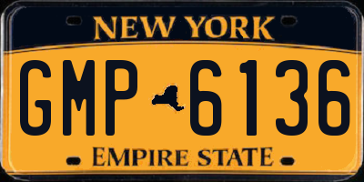 NY license plate GMP6136