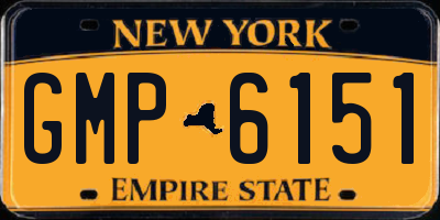 NY license plate GMP6151