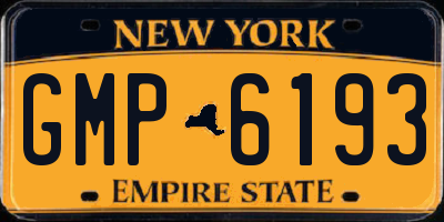 NY license plate GMP6193