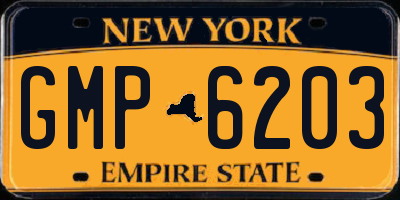NY license plate GMP6203