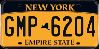 NY license plate GMP6204