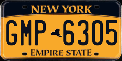 NY license plate GMP6305