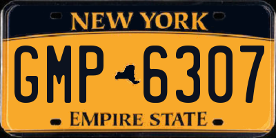 NY license plate GMP6307