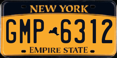 NY license plate GMP6312