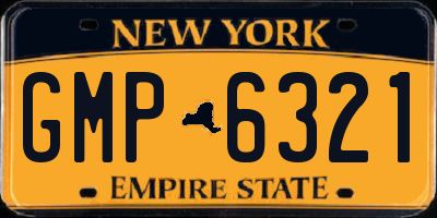 NY license plate GMP6321