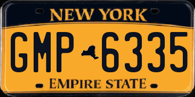 NY license plate GMP6335