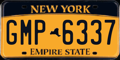 NY license plate GMP6337