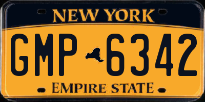 NY license plate GMP6342