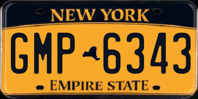 NY license plate GMP6343