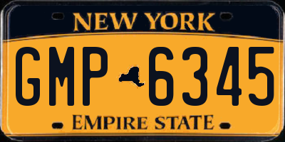 NY license plate GMP6345