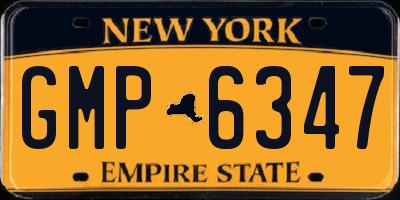 NY license plate GMP6347