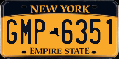 NY license plate GMP6351