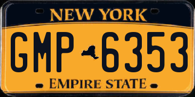 NY license plate GMP6353