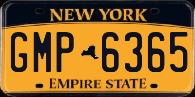 NY license plate GMP6365
