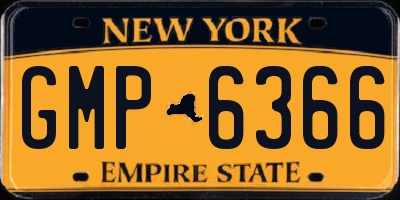 NY license plate GMP6366