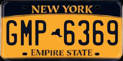 NY license plate GMP6369