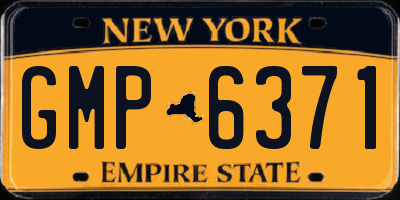 NY license plate GMP6371