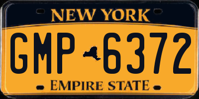 NY license plate GMP6372
