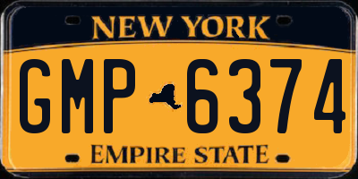 NY license plate GMP6374