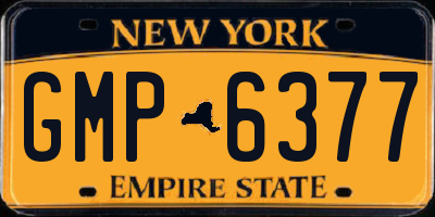 NY license plate GMP6377