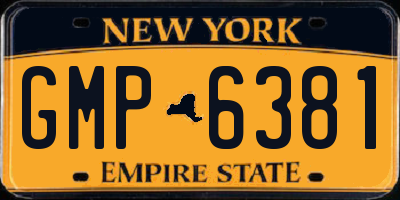 NY license plate GMP6381