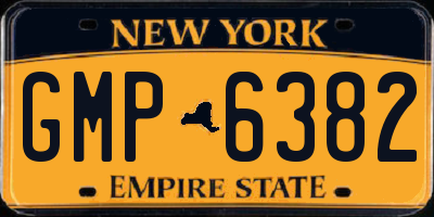 NY license plate GMP6382