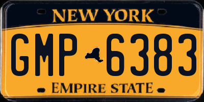 NY license plate GMP6383