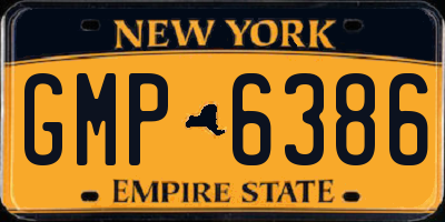NY license plate GMP6386
