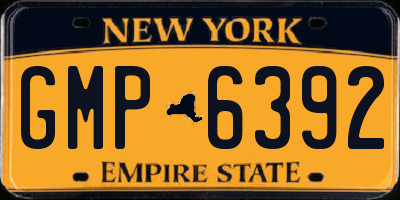 NY license plate GMP6392