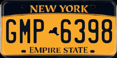 NY license plate GMP6398