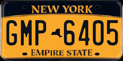 NY license plate GMP6405