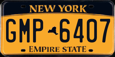 NY license plate GMP6407