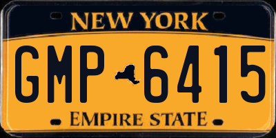NY license plate GMP6415
