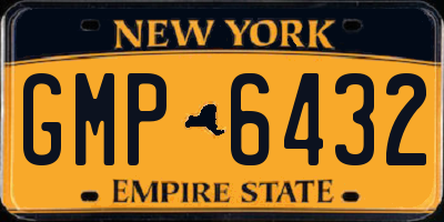 NY license plate GMP6432