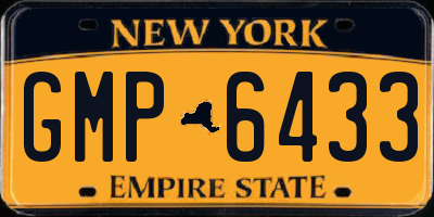 NY license plate GMP6433